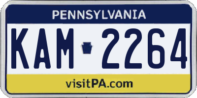 PA license plate KAM2264