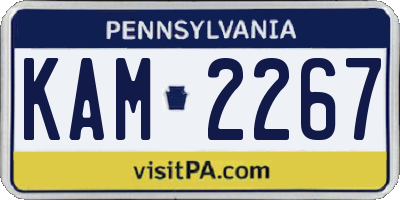 PA license plate KAM2267