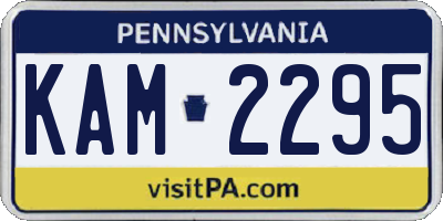 PA license plate KAM2295