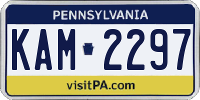 PA license plate KAM2297