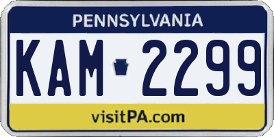 PA license plate KAM2299