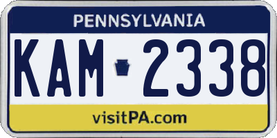 PA license plate KAM2338
