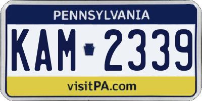 PA license plate KAM2339