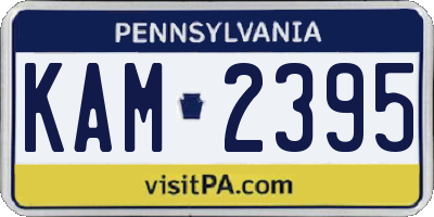 PA license plate KAM2395