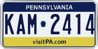 PA license plate KAM2414
