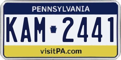 PA license plate KAM2441