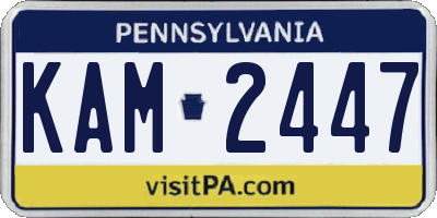 PA license plate KAM2447