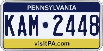 PA license plate KAM2448