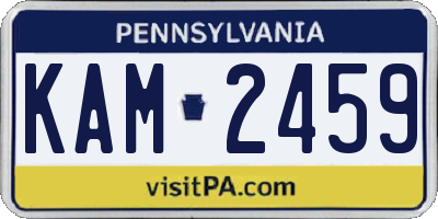 PA license plate KAM2459