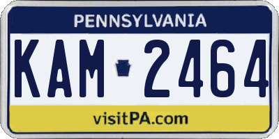 PA license plate KAM2464