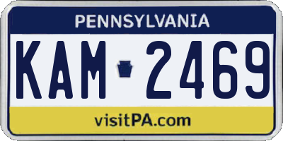 PA license plate KAM2469