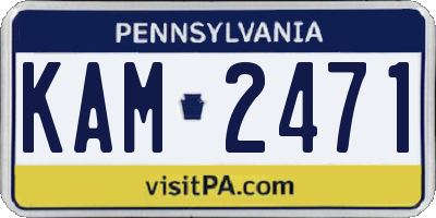 PA license plate KAM2471