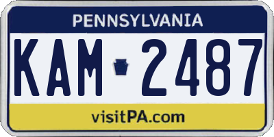 PA license plate KAM2487