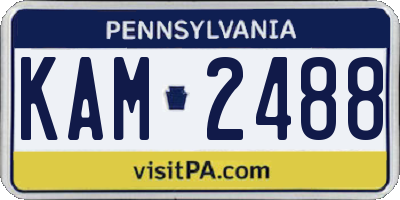 PA license plate KAM2488