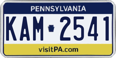 PA license plate KAM2541
