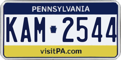 PA license plate KAM2544