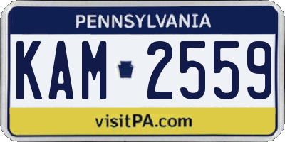 PA license plate KAM2559