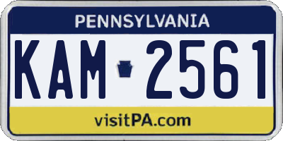 PA license plate KAM2561