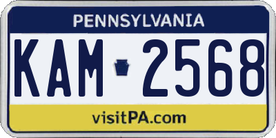PA license plate KAM2568