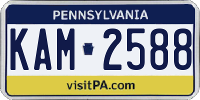 PA license plate KAM2588