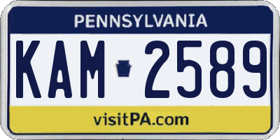PA license plate KAM2589