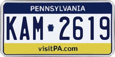 PA license plate KAM2619