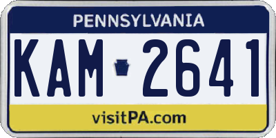 PA license plate KAM2641