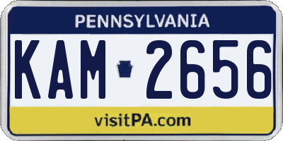 PA license plate KAM2656