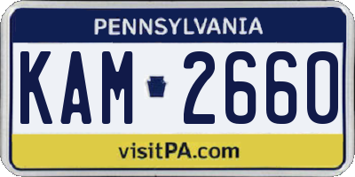 PA license plate KAM2660