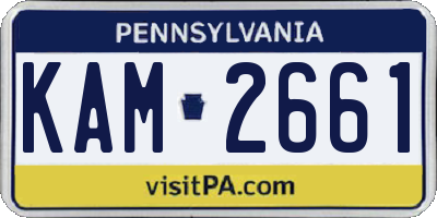 PA license plate KAM2661