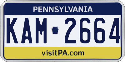 PA license plate KAM2664