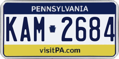 PA license plate KAM2684