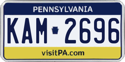 PA license plate KAM2696
