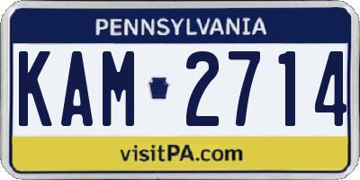 PA license plate KAM2714