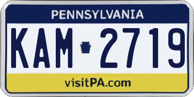 PA license plate KAM2719
