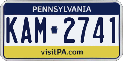 PA license plate KAM2741