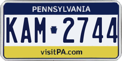 PA license plate KAM2744