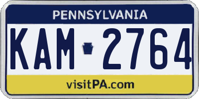 PA license plate KAM2764