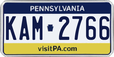 PA license plate KAM2766