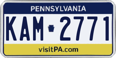 PA license plate KAM2771