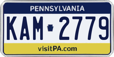 PA license plate KAM2779