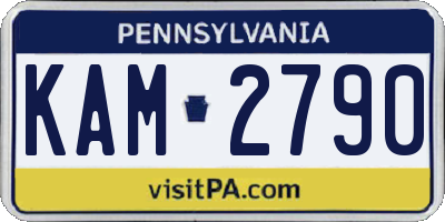 PA license plate KAM2790