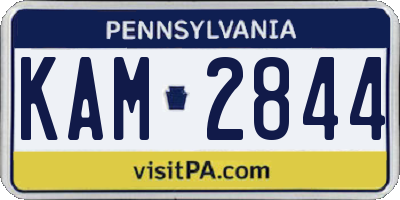PA license plate KAM2844