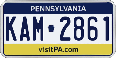 PA license plate KAM2861