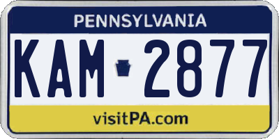 PA license plate KAM2877