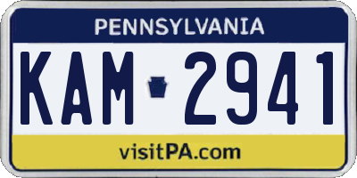 PA license plate KAM2941