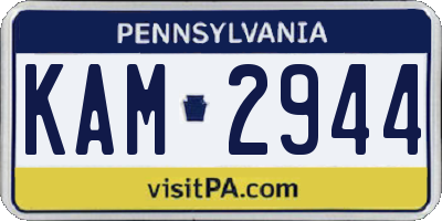 PA license plate KAM2944