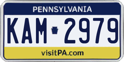 PA license plate KAM2979
