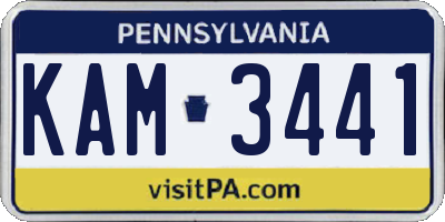 PA license plate KAM3441