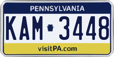 PA license plate KAM3448